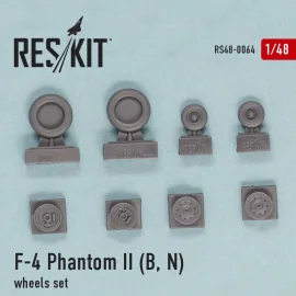 Set di ruote Phantom II McDonnell F-4B / F-4N / F-4B / N (progettate per essere utilizzate con kit Academy, Eduard, Esci e Haseg