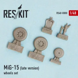 Set di ruote Mikoyan MiG-15 (versione tardiva) (progettato per essere utilizzato con i kit Hasegawa, Hawk, Monogram, Tamiya, Tru