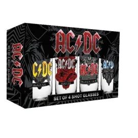 AC/DC Shotglass 4-Pack Black Ice