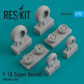 Set di ruote F-18 Super Hornet (progettate per essere utilizzate con kit Academy, Fujimi, Hasegawa, Italeri, Revell)