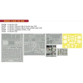Accessorio Douglas A-20J/K Havoc 1/32 (designed to be used with Hong Kong Models kits) This BiG-Ed set includes all these Eduar