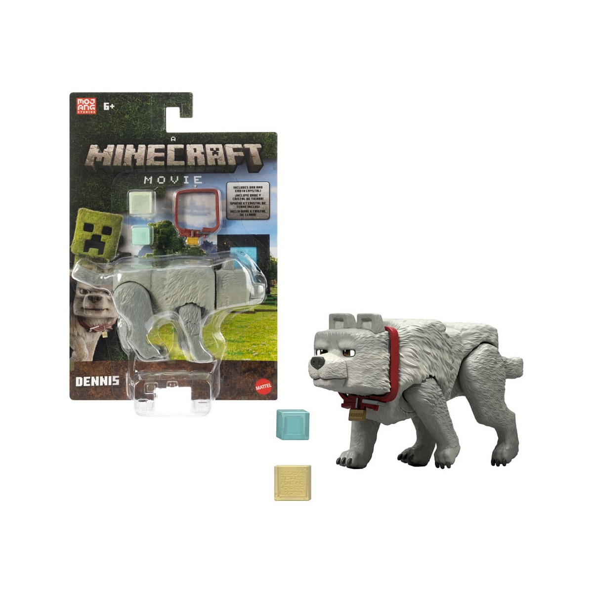 Mattel Minecraft, the movie - Dennis the Wolf figure 10 cm