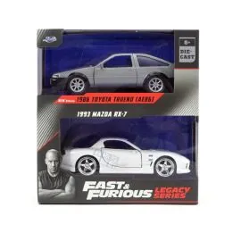  1:32 TWIN PACK TOYOTA TRUENO / MAZDA RX7 BI-COLOR FF