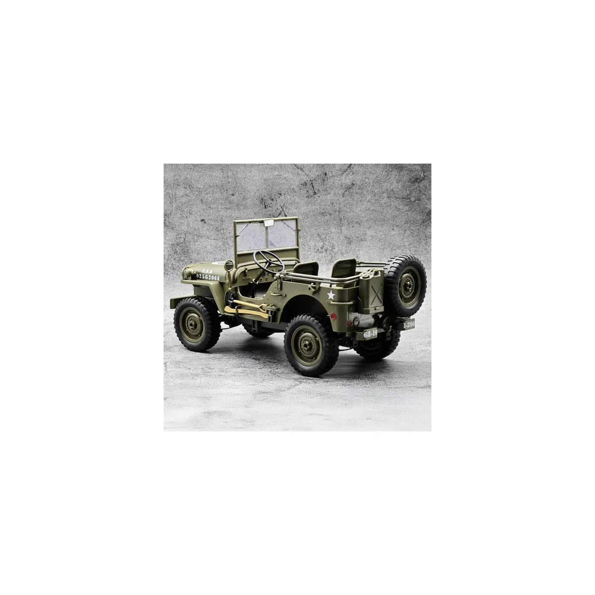 RC : Radiocomando Jeep Willys RC 1:10 RTR Radio Controlled Electric Car with Lights
