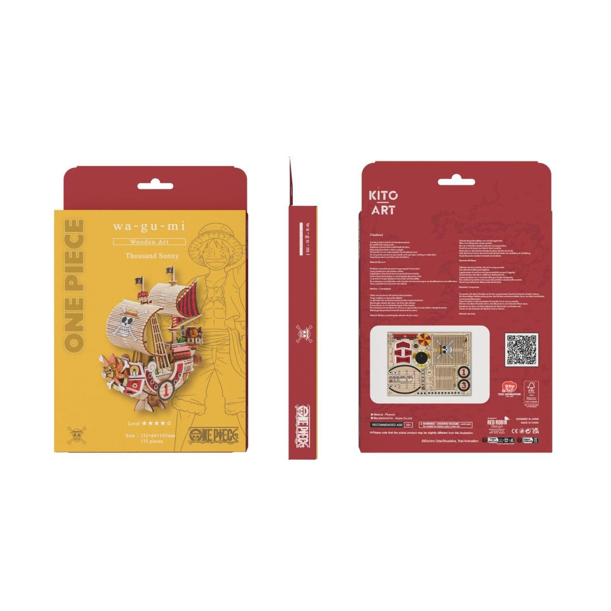 Modelli di cultura pop : manga ONE PIECE - Thousand Sunny - Wood Model Kit 14.5cm