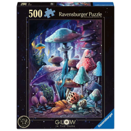  Ravensburger - Glow-in-the-Dark Moonlight Mushrooms puzzle (500 pieces)