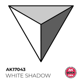  AK INTERACTIVE: WHITE SHADOW acrylic paint 18 ml - QUICK GEN