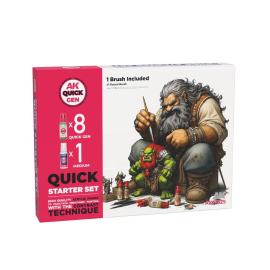  AK INTERACTIVE: QUICK STARTER acrylic paint (QUICK GEN SET) (1 BRUSH)