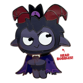  Cult of The Lamb - Goat Bobble Head pin 5 cm
