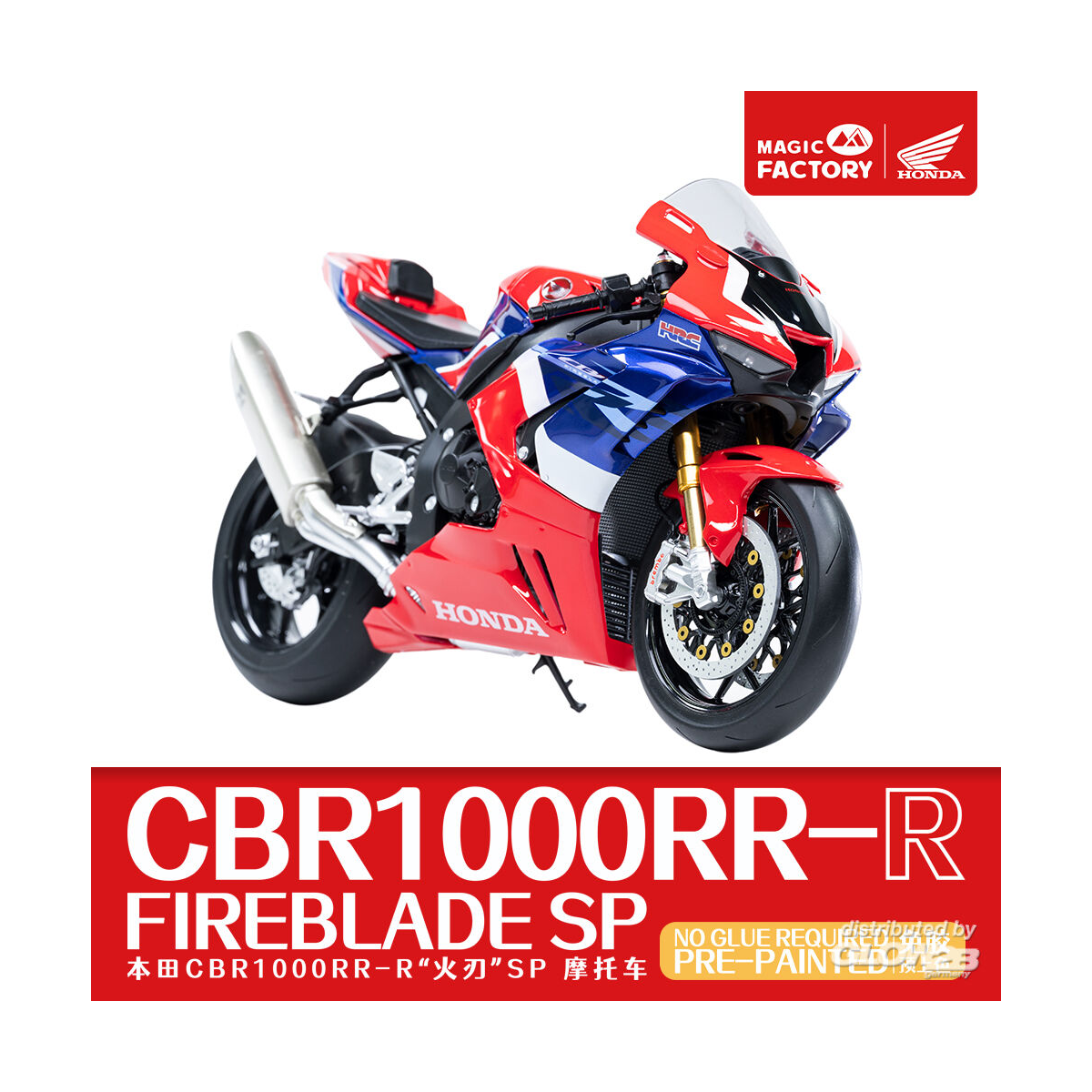 Modellino di moto Honda CBR1000RR-R Fireblade SP(pre-colored and snap-fit)
