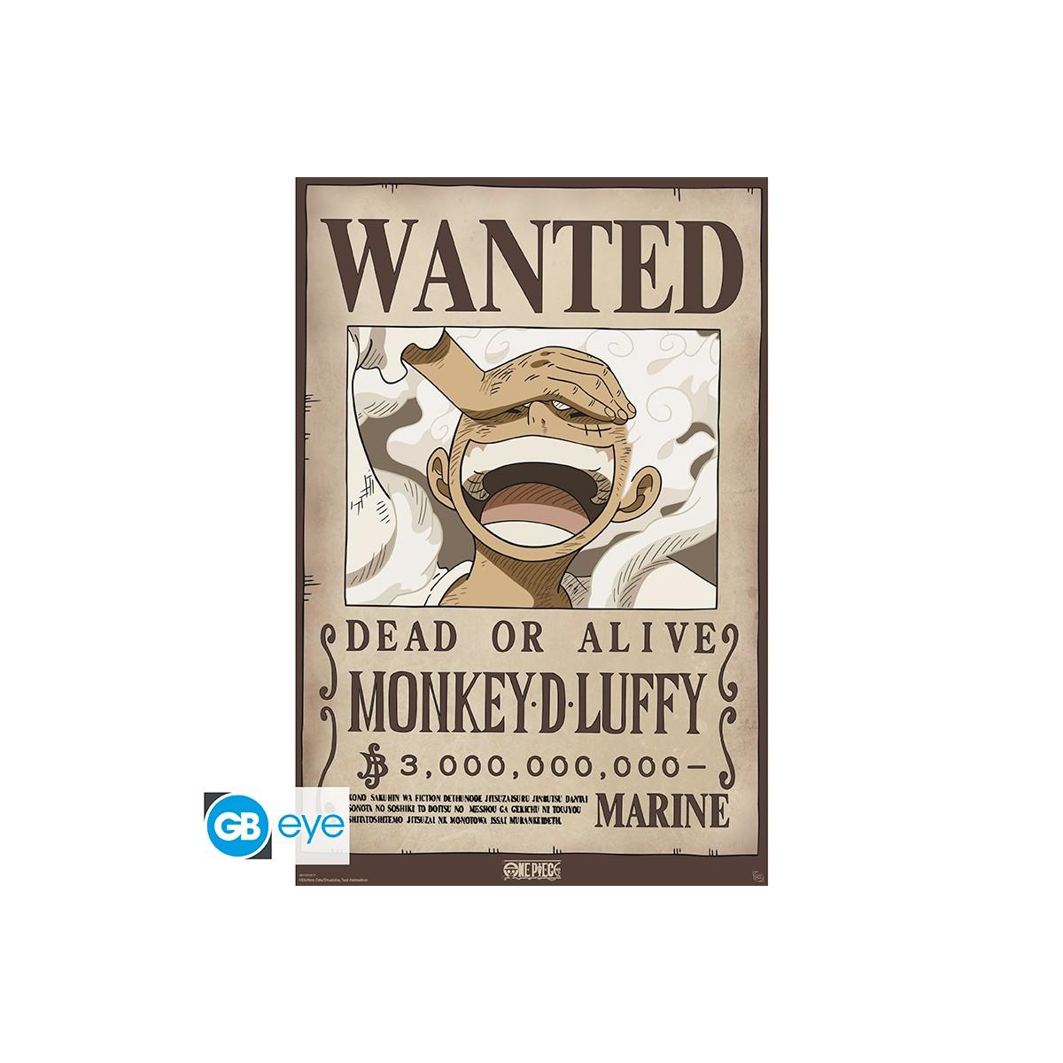  ONE PIECE - Wanted Luffy Wano - Poster 91x61cm