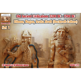 Figurini Old Ancient Civilizations 3200 BC - 1700 BC Set 1 Dilmun, Magan, ARATTA Jiroft (Dschiroft-Culture)