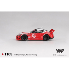 Automodello TOYOTA GR SUPRA LB-WORKS 2025 RED/WHITE (BLISTER EDITION) (LHD)
