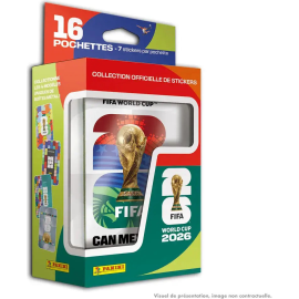 Scatola metallo Panini FIFA World Cup 2026 con 16 bustine da 7 figurine ufficiali