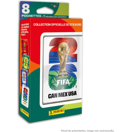 Scatola Pocket Tin Panini FIFA World Cup 2026 con 8 bustine da 7 figurine ufficiali